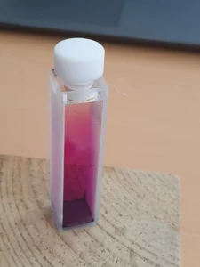 Iodine vapour in cuvette