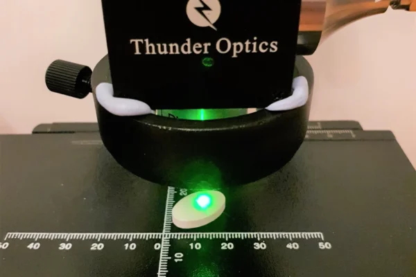 Close up of probe with tablet sample