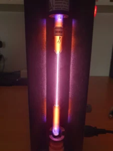 Cadmium discharge in a spectrum tube