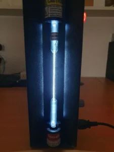 Chlorine discharge tube