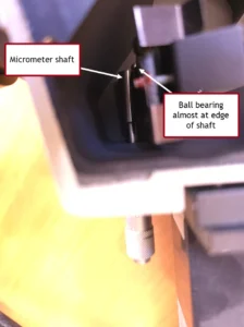 Micrometer drive shaft & ball bearing